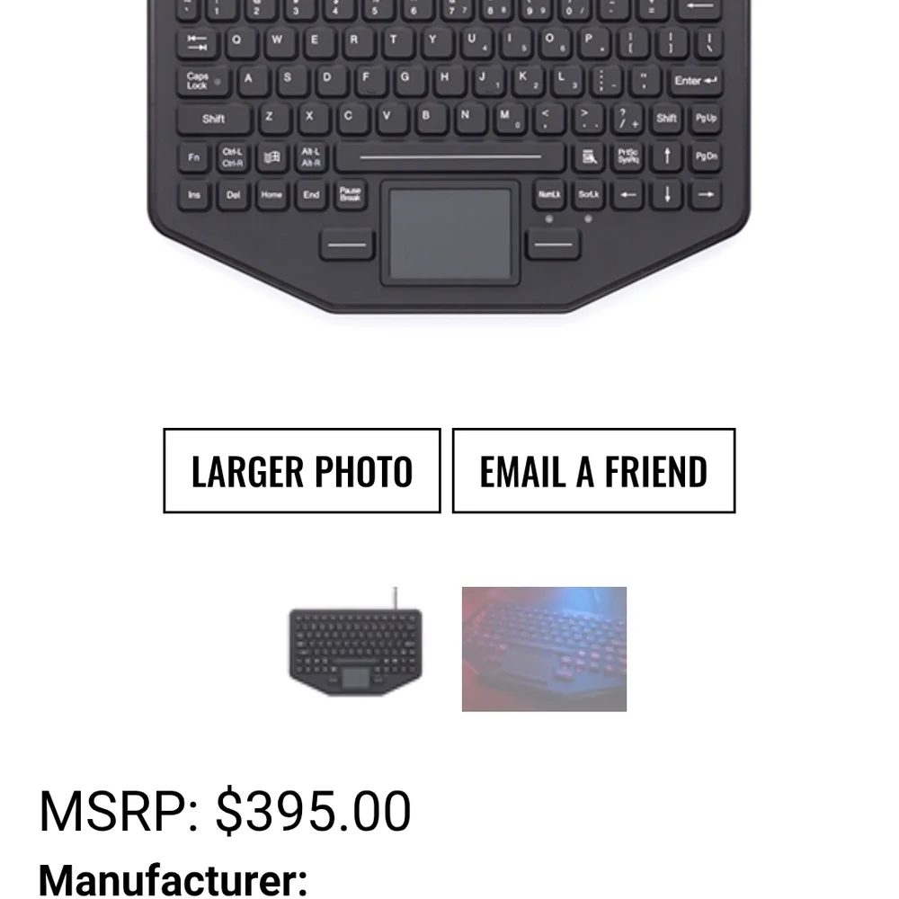 Black Keyboard with Case and USB Cable